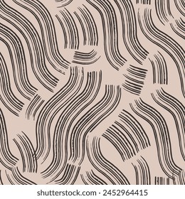 Abstract seamless pattern with hand drawn textures. Vector background.