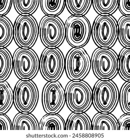 Abstract seamless pattern with hand drawn textures. Vector background.