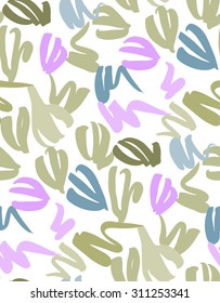 Abstract seamless pattern with hand drawn elements on white background , vector illustration