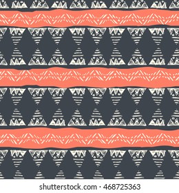 abstract seamless pattern. hand drawn ethnic vector background