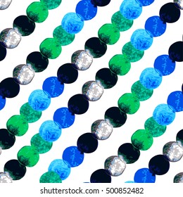 Abstract seamless pattern with hand drawn polka dots in watercolor style, design element. Can be used for invitations, cards, scrapbooking, print, gift wrap, manufacturing. All elements are editable