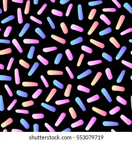Abstract seamless pattern with hand drawn textures in memphis style. Retro fashion background.