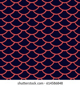 Abstract seamless pattern. Hand drawn scale. Graphic ornament. Reptile skin texture.