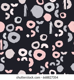Abstract seamless pattern with hand drawn textures.