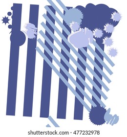Abstract seamless  pattern. Hand made.