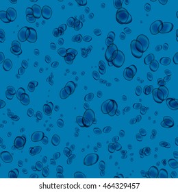 Abstract seamless pattern with hand-drawn ovals. Vector illustration can be copied without any seams. Unusual background for wallpaper, web page background. Molecules. Ellipse.