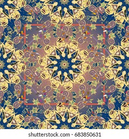 Abstract seamless pattern with handmade doodle. Background from mandala can be used for wallpaper, pattern fills, web page background, surface textures.