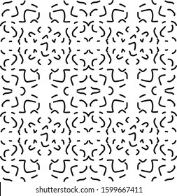 Abstract seamless pattern from handwritten arrows on white. Vector illustration background. Geometric simple design.