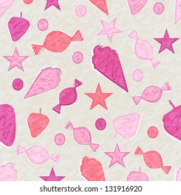 Abstract seamless pattern for Happy Birthday.
