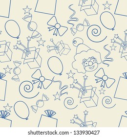 Abstract seamless pattern for Happy Birthday.