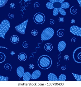 Abstract seamless pattern for Happy Birthday.