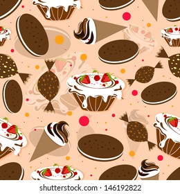 Abstract seamless pattern for Happy Birthday. 