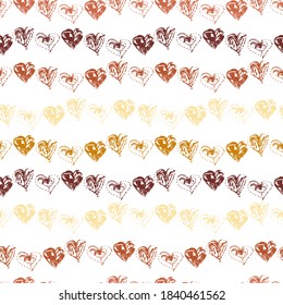 Resumen de un patrón impecable con corazones, elemento de diseño. Patrón tribal para invitaciones, tarjetas, impresiones, envoltura de regalo, manufactura, textiles, tela, papel pintado