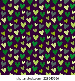 Abstract seamless pattern with hearts. Love theme.