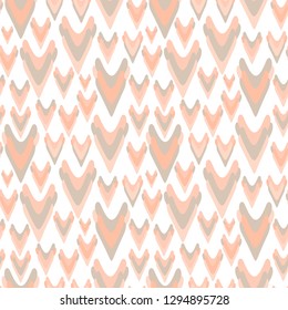 Abstract seamless pattern of hearts on white background. Image for a poster or cover. Vector illustration. Repeating texture. Figure for textiles.
