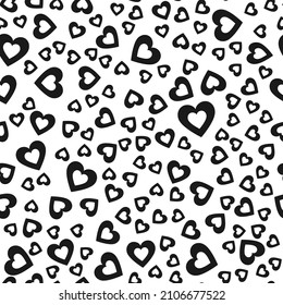  Abstract seamless pattern with hearts. Vector illustration.