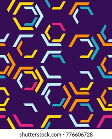 Abstract seamless pattern of hexagons. Modern technologies.