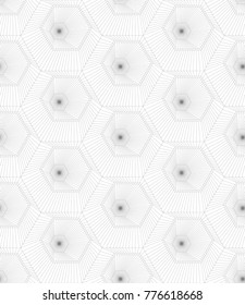 Abstract seamless pattern of hexagons. Modern technologies.