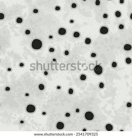 Abstract seamless pattern with holes - hand drawn vector illustration.