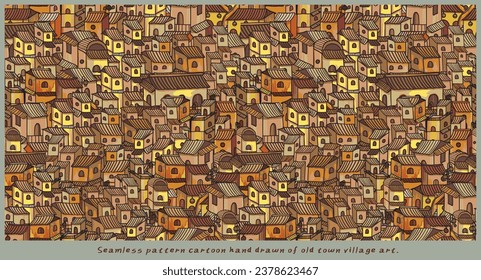 Abstract seamless pattern with houses. Watercolor background. Perfect for fabric, textile, wallpaper, kindergarten