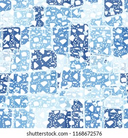 Abstract seamless pattern of ice colors on a background of a snow storm.