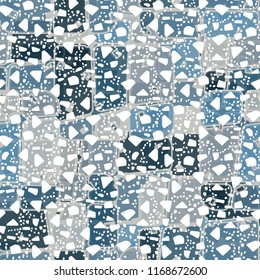 Abstract seamless pattern of ice colors on a background of a snow storm.