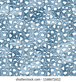 Abstract seamless pattern of ice colors on a background of a snow storm.