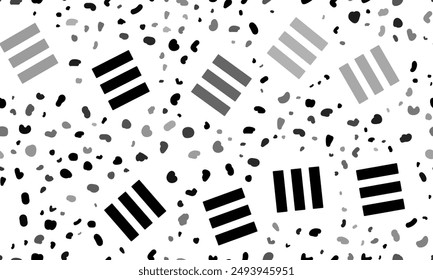 Abstract seamless pattern with identity symbols. Creative leopard backdrop. Vector illustration on white background