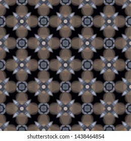 Abstract seamless pattern illustration. Background texture in geometric ornamental style