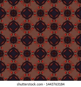 Abstract seamless pattern illustration. Background texture in geometric ornamental style
