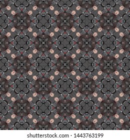 Abstract seamless pattern illustration. Background texture in geometric ornamental style