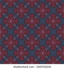 Abstract seamless pattern illustration. Background texture in geometric ornamental style