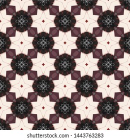 Abstract seamless pattern illustration. Background texture in geometric ornamental style