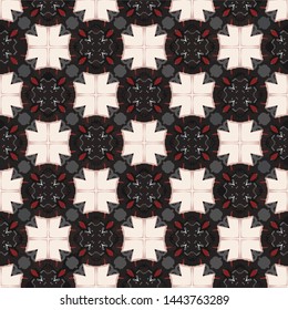 Abstract seamless pattern illustration. Background texture in geometric ornamental style