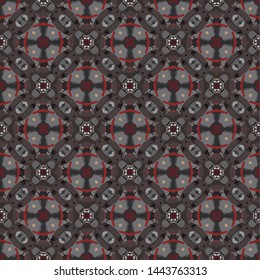 Abstract seamless pattern illustration. Background texture in geometric ornamental style