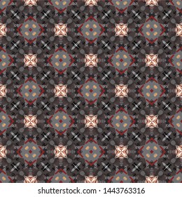 Abstract seamless pattern illustration. Background texture in geometric ornamental style