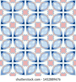 Abstract seamless pattern illustration. Background texture in geometric ornamental style