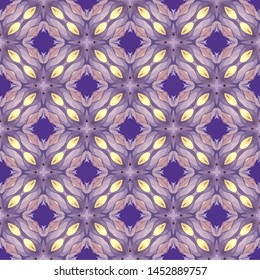 Abstract seamless pattern illustration. Background texture in geometric ornamental style