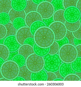 Abstract seamless pattern.The image of lime in the cut.