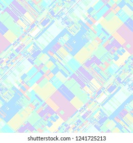 Abstract seamless pattern with imitation of a grunge datamoshing texture. Vector image.