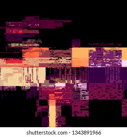 Abstract seamless pattern with imitation of a grunge datamoshing texture. Vector image.
