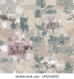 Abstract seamless pattern with imitation of a grunge dirty texture. Vector image.