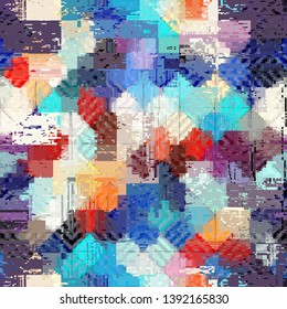 Abstract seamless pattern with imitation of a grunge dirty texture. Vector image.