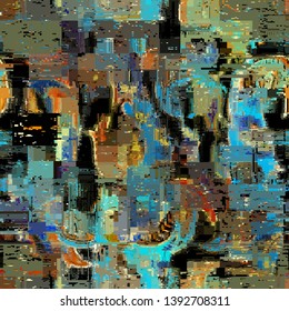 Abstract seamless pattern with imitation of a grunge dirty texture. Vector image.