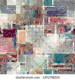 Abstract seamless pattern with imitation of a grunge dirty texture. Vector image.