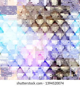 Abstract seamless pattern with imitation of a grunge dirty texture. Vector image.