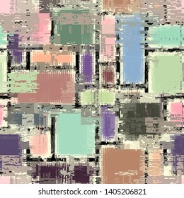 Abstract seamless pattern with imitation of a grunge dirty texture. Vector image.