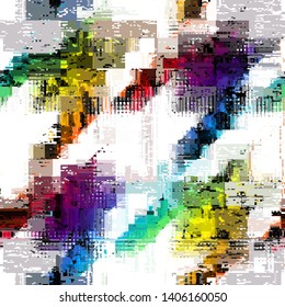 Abstract seamless pattern with imitation of a grunge dirty texture. Vector image.