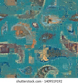 Abstract seamless pattern with imitation of a grunge dirty texture. Vector image.