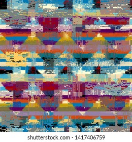 Abstract seamless pattern with imitation of a grunge dirty texture. Vector image.